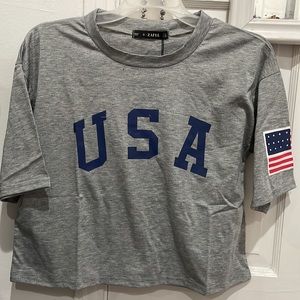 Brand new Zaful USA grey midi Tshirt
